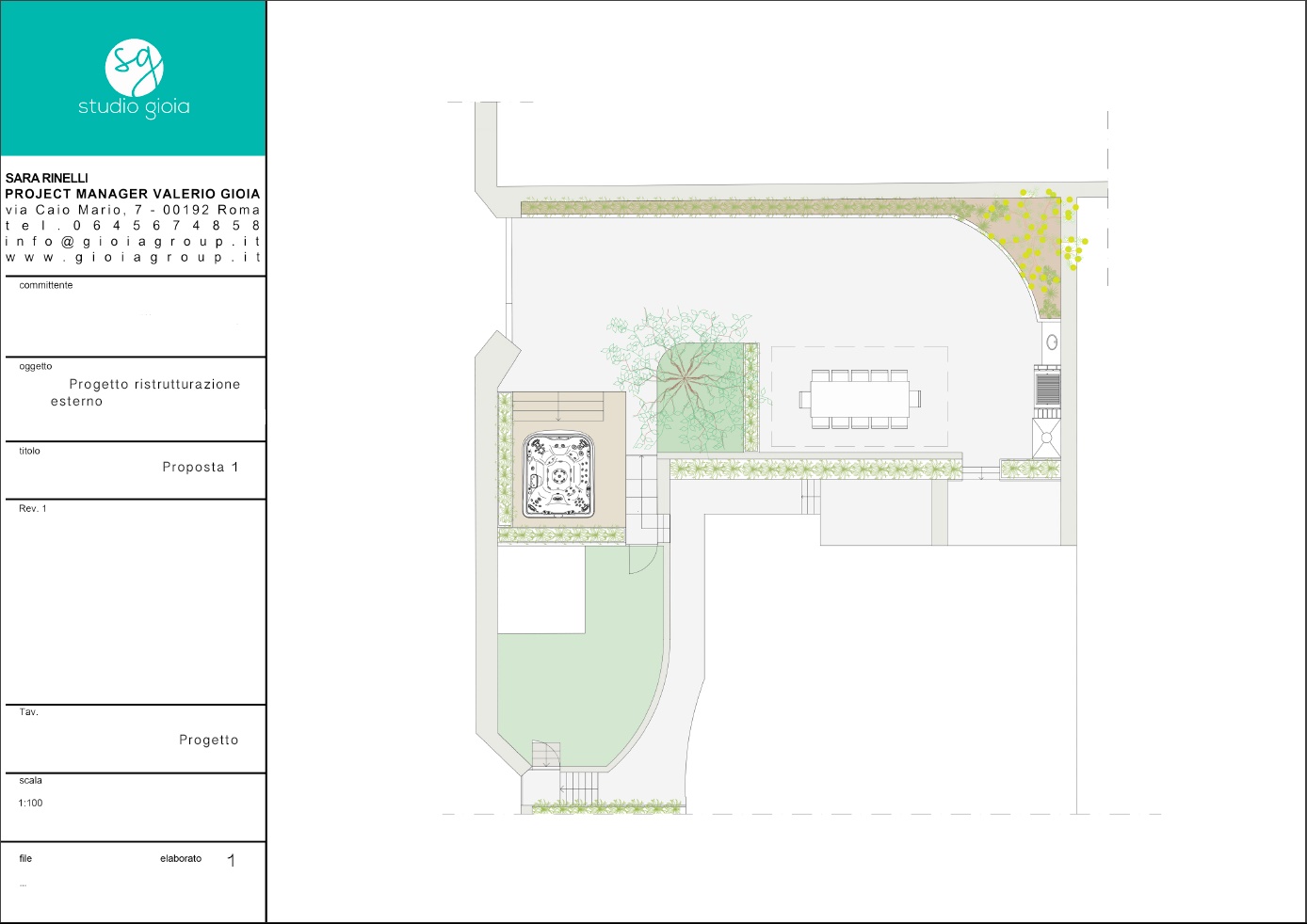 Studio tecnico gioia progetto design esterni giardino roma